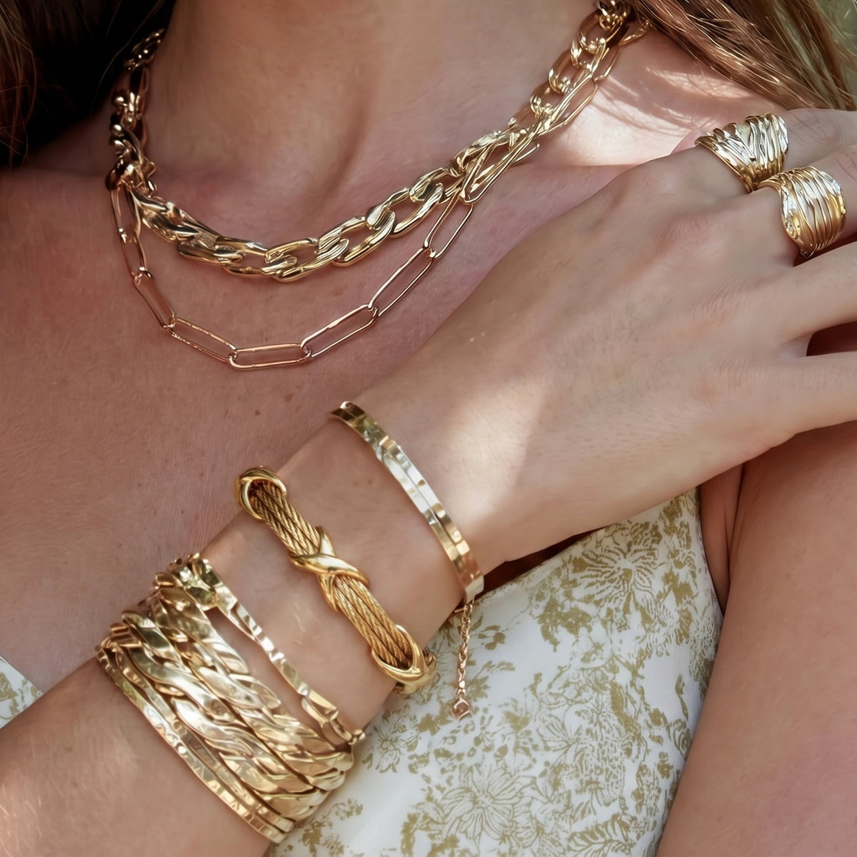 Cross Knot Cable Bracelet | Perlemor