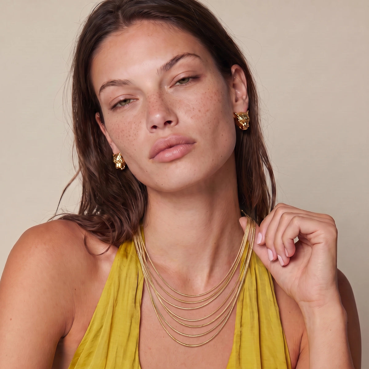 Golden Hour Layers Necklace by Perlemor