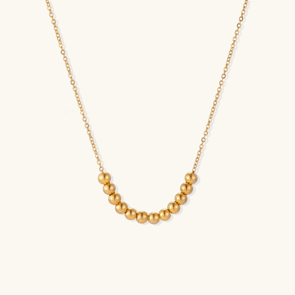 Golden Sphere Necklace by Perlemor