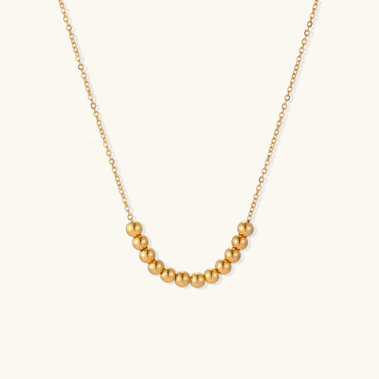 Golden Sphere Necklace by Perlemor