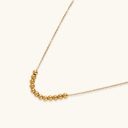 Golden Sphere Necklace by Perlemor