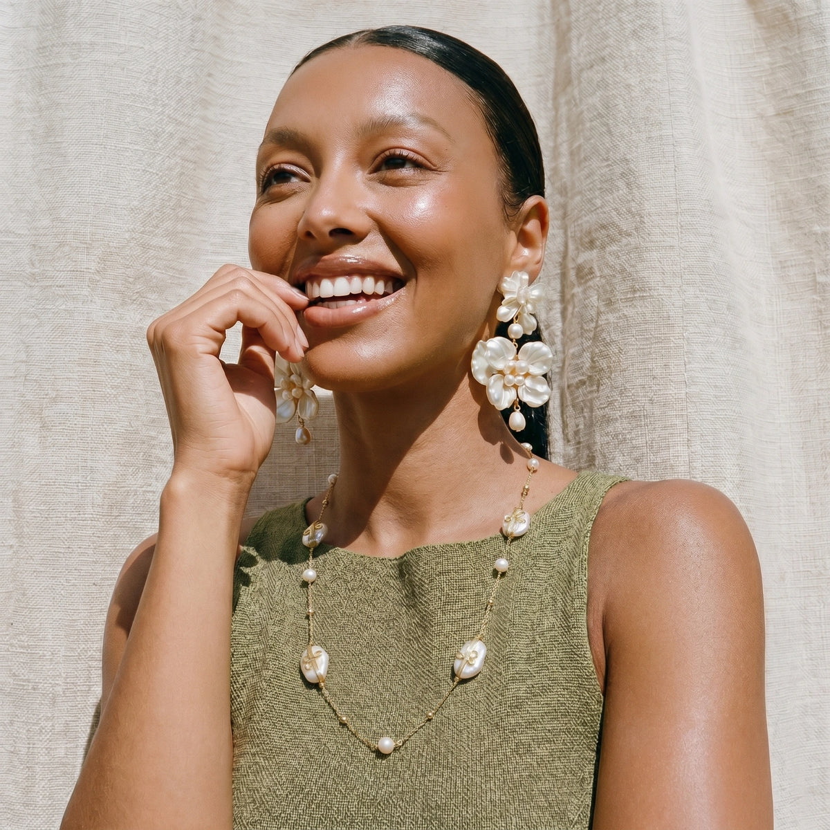 Baroque Pearl Garden Necklace by Perlemor